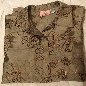 Chico’s Design Silk Blouse Size 3